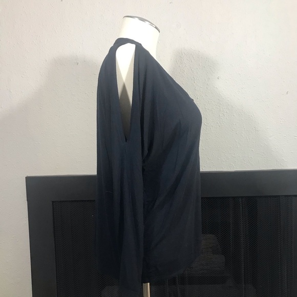 Banana Republic Black 3/4 Dolman Open Sleeve T-Shirt size L - Picture 3 of 9